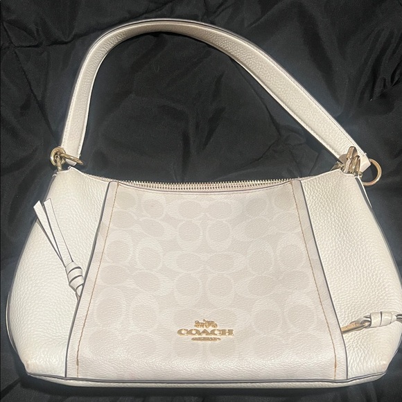 Coach Cream Shoulder Bag with Gold Accents - Picture 1 of 3